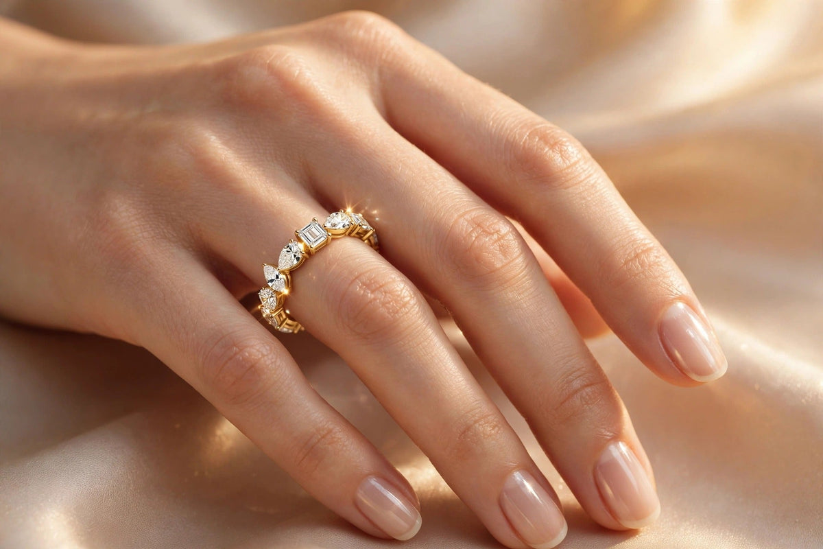 Alternating-Shape Eternity Band lifestyle