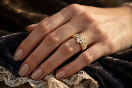 Art Deco Diamond Band lifestyle