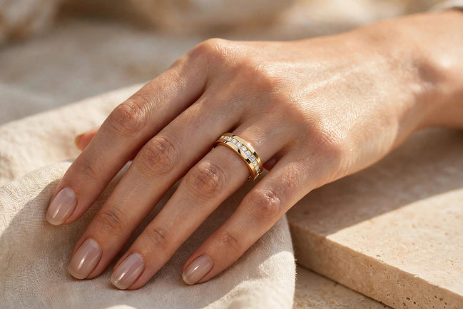Channel-Set Diamond Wedding Band lifestyle