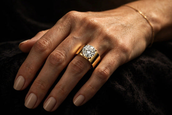 Chunky Cigar Band Solitaire lifestyle