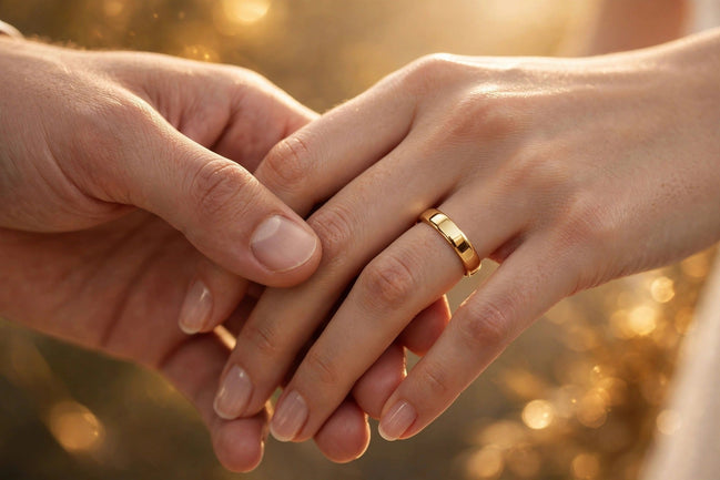 Classic Polished Gold Band lifestyle