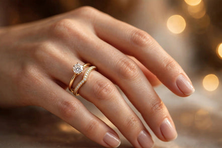 Curved Contour Diamond Band lifestyle