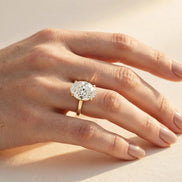 East-West Oval Solitaire Engagement Ring lifestyle