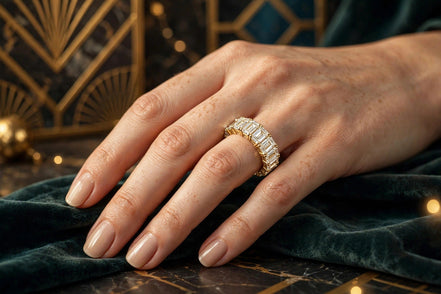 Emerald-Cut Eternity Band lifestyle