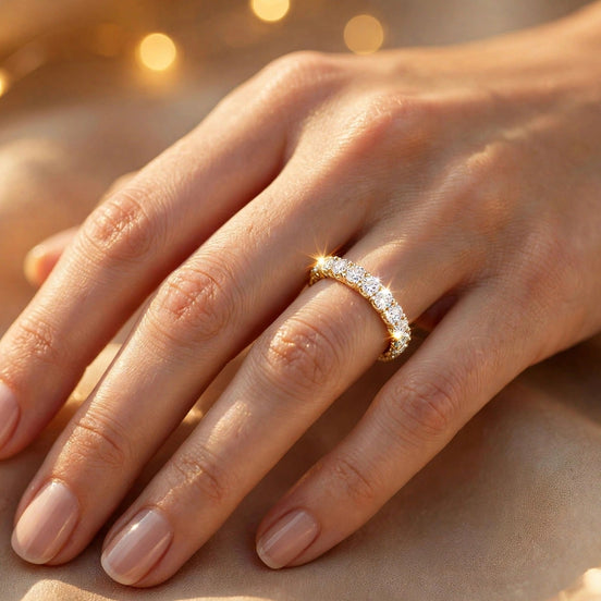 Eternity Diamond Wedding Band lifestyle