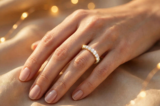 Eternity Diamond Wedding Band lifestyle