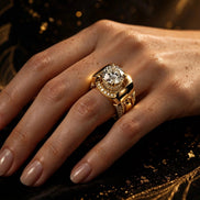 Hidden Halo Chunky Ring lifestyle