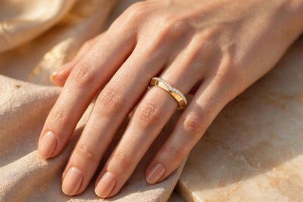 Knife-Edge Diamond Band lifestyle