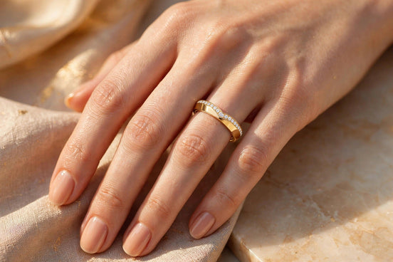 Knife-Edge Diamond Band lifestyle