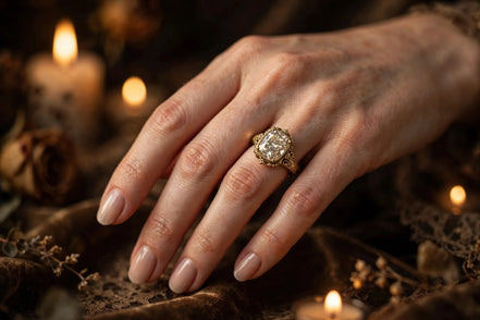 Old-Mine Cushion Ring lifestyle