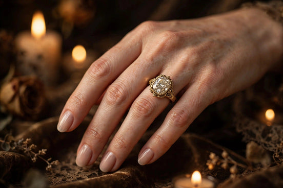 Old-Mine Cushion Ring lifestyle