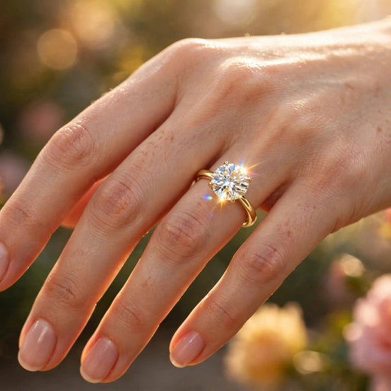 Round Brilliant Solitaire Engagement Ring lifestyle