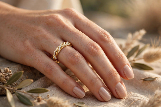 Twisted Rope Diamond Band lifestyle