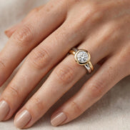 Two-Tone Bezel Solitaire lifestyle