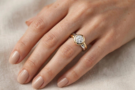 Two-Tone Bezel Solitaire lifestyle