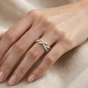 Two-Tone Twist Diamond Band lifestyle