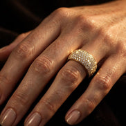 Wide Cigar Diamond Band lifestyle