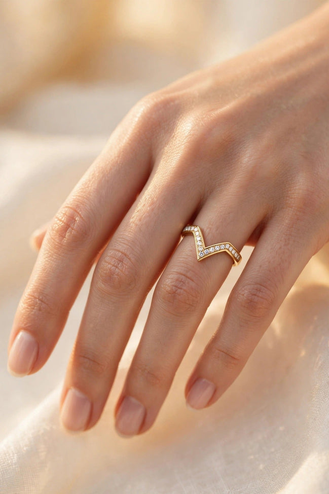 Chevron V Diamond Band lifestyle