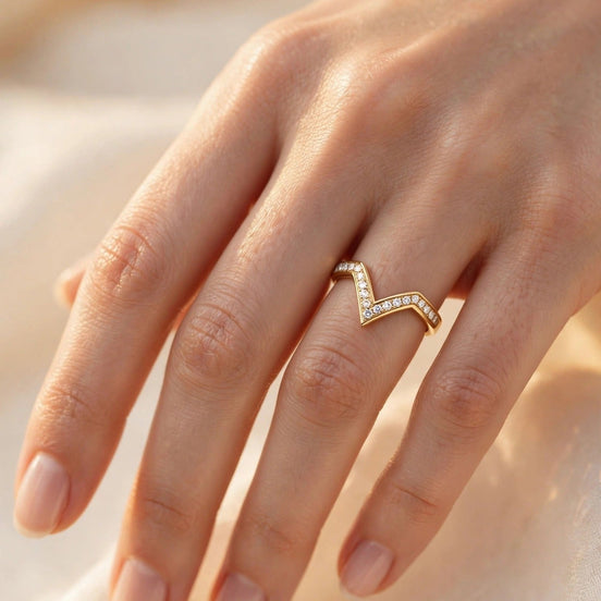 Chevron V Diamond Band lifestyle