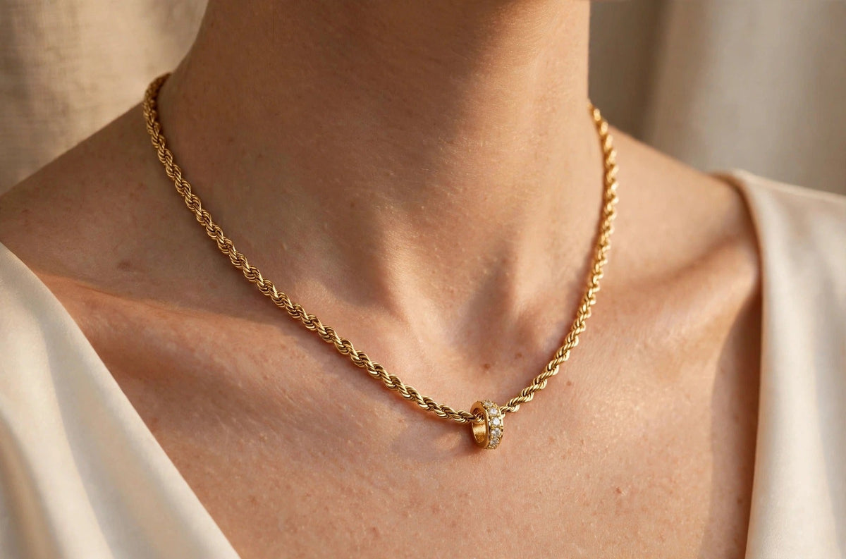 Diamond-Cut Rope Necklace lifestyle
