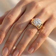 Hidden Halo Chunky Ring lifestyle