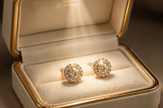 Diamond Halo Studs