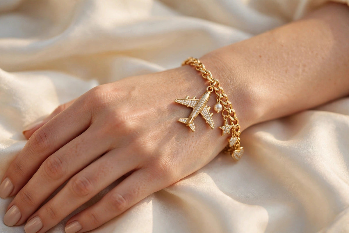 Airplane Diamond Charm lifestyle