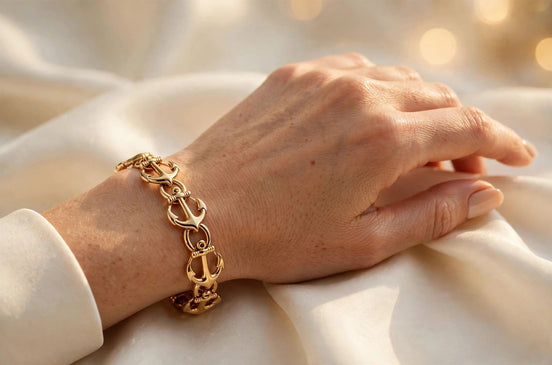 Anchor Gold Bracelet lifestyle