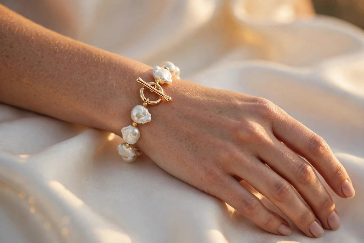 Baroque Pearl Toggle Bracelet lifestyle
