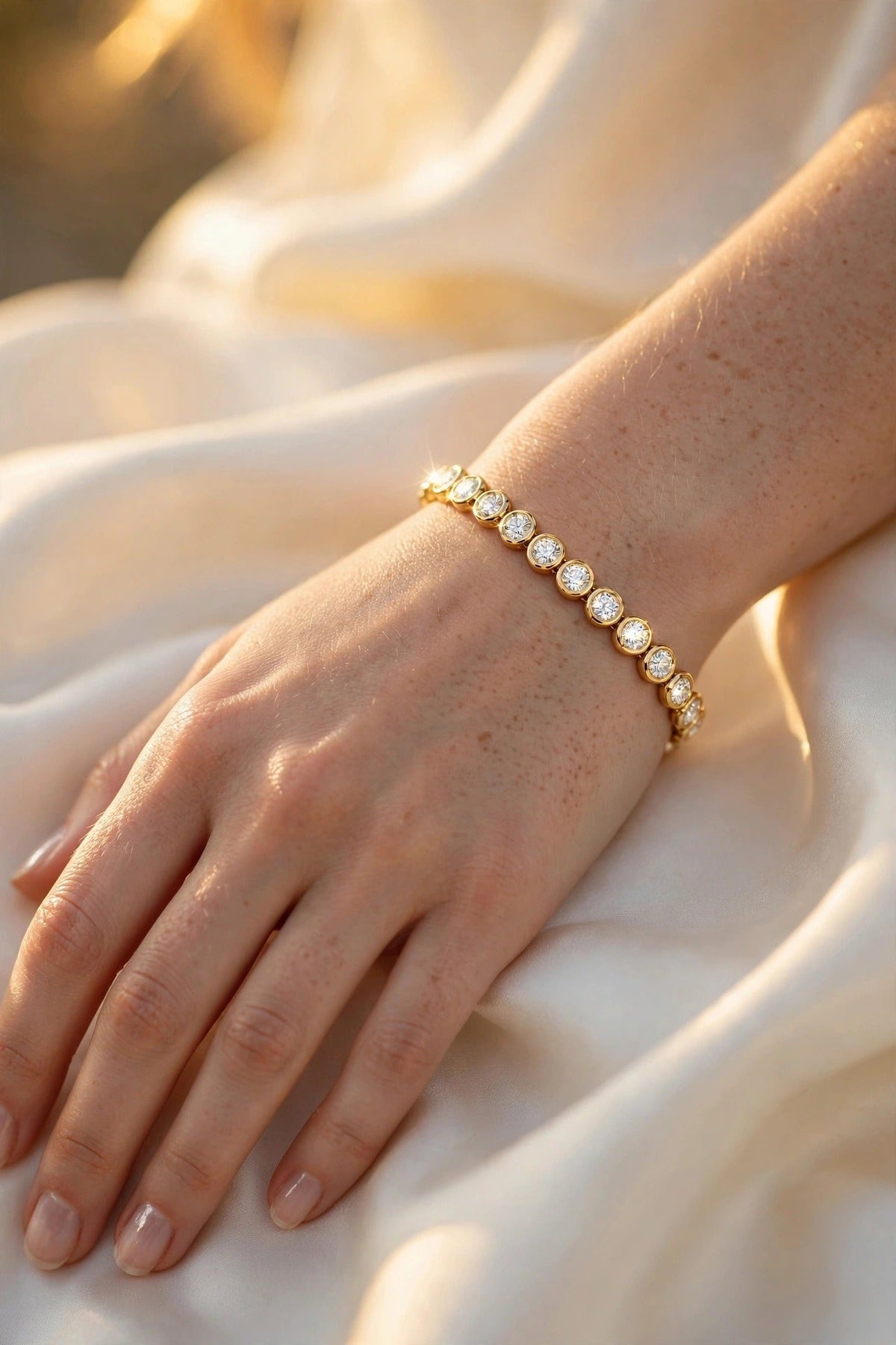 Bezel-Set Tennis Bracelet lifestyle