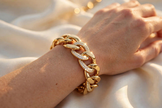 Bold Link Diamond Bracelet lifestyle