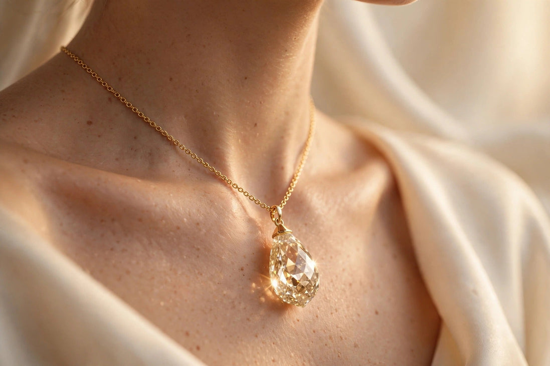 Briolette Diamond Drop Pendant lifestyle