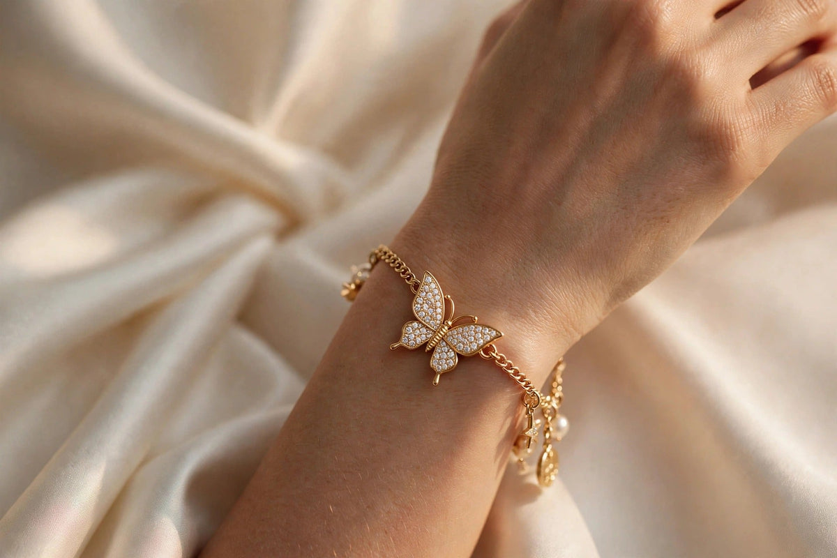 Butterfly Diamond Charm lifestyle