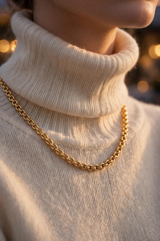Cable Chain Necklace lifestyle