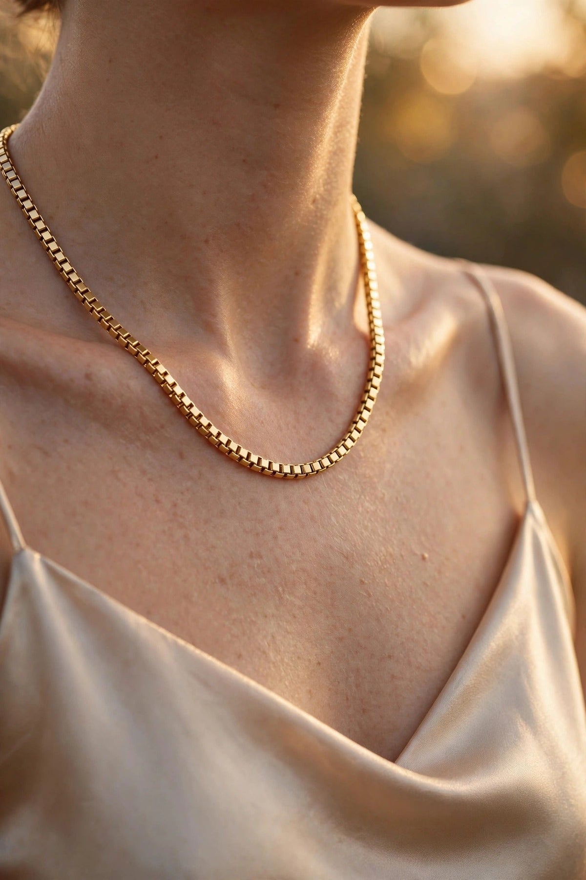 Classic Box Chain Necklace lifestyle