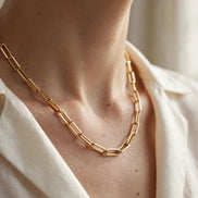 Classic Paperclip Chain Necklace lifestyle