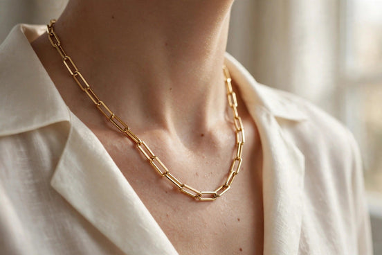 Classic Paperclip Chain Necklace lifestyle