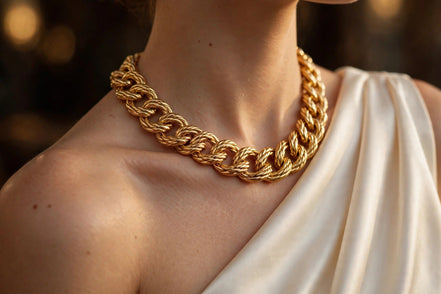 Women's Cuban Chain Necklace lifestyle