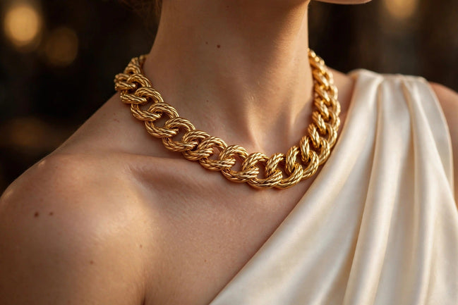 Women's Cuban Chain Necklace lifestyle