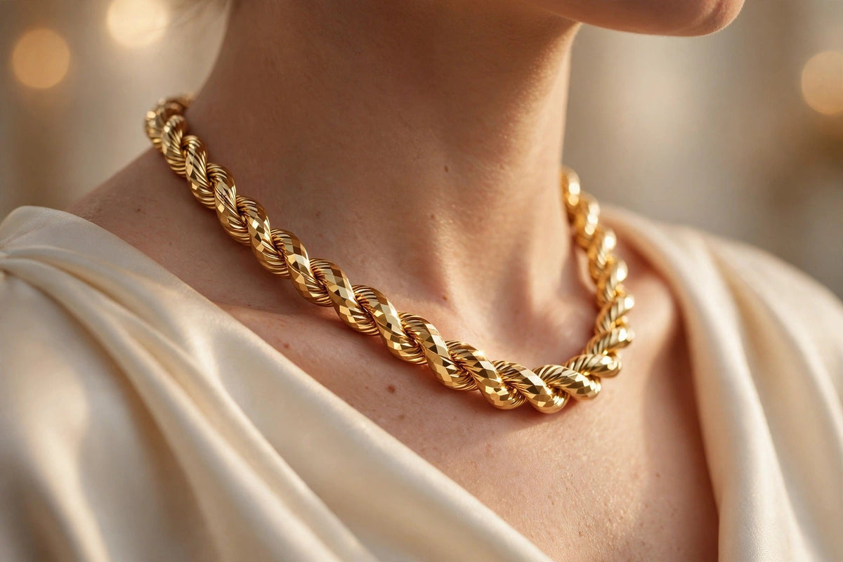 Diamond-Cut Rope Necklace lifestyle