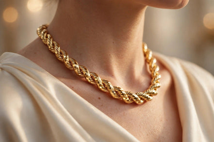 Diamond-Cut Rope Necklace lifestyle