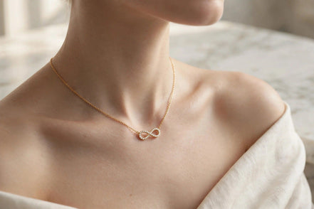 Diamond Infinity Chain Necklace lifestyle