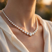 Graduated Diamond Riviera Necklace lifestyle