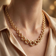 Graduated Rolo Chain Necklace lifestyle