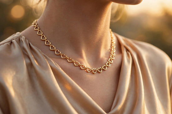 Heart-Link Chain Necklace lifestyle