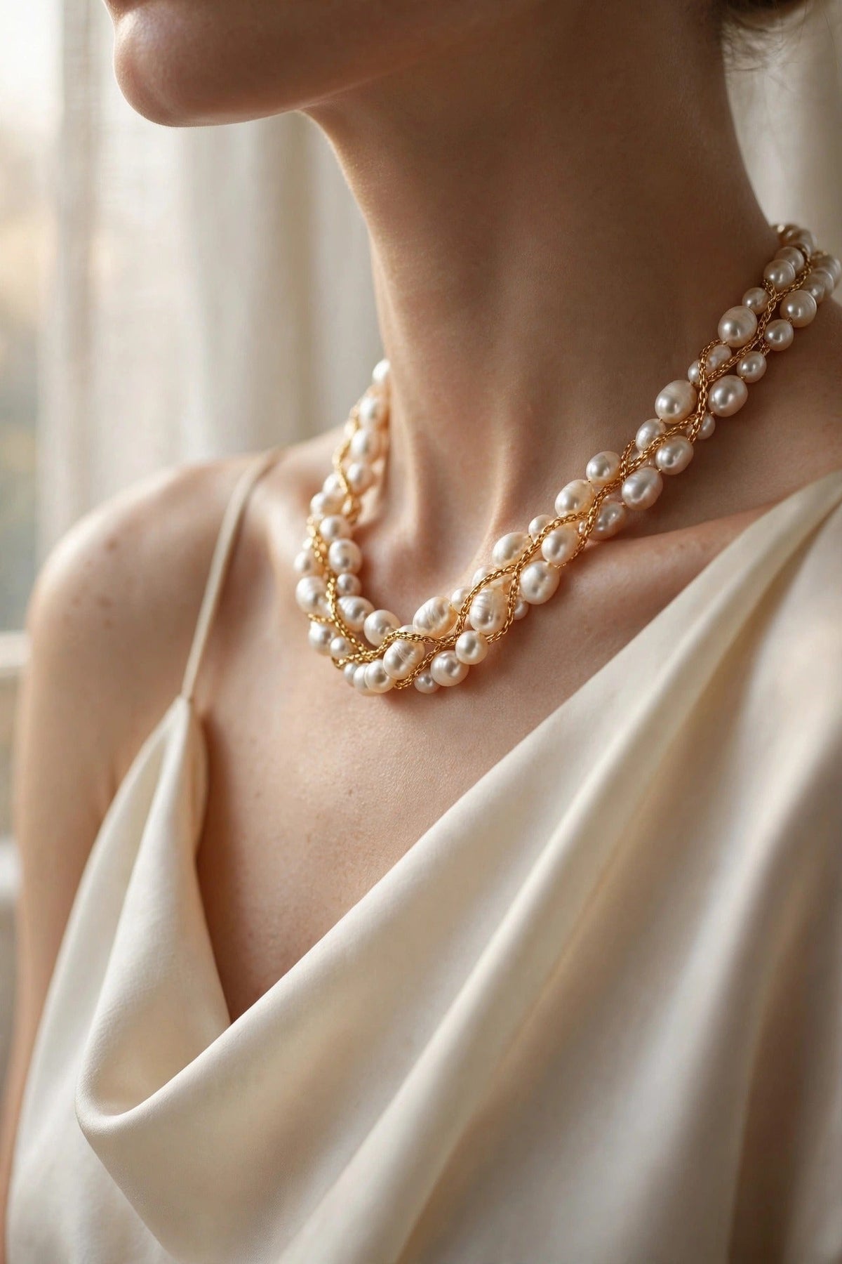 Pearl Strand Chain Necklace lifestyle