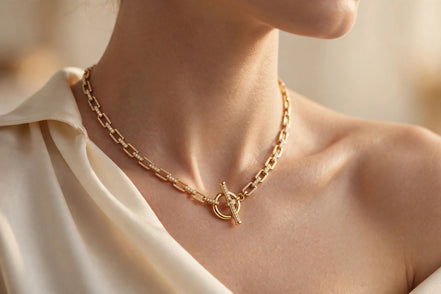 Toggle-Front Chain Necklace lifestyle