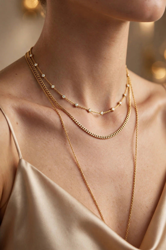 Triple Chain Layering Set lifestyle