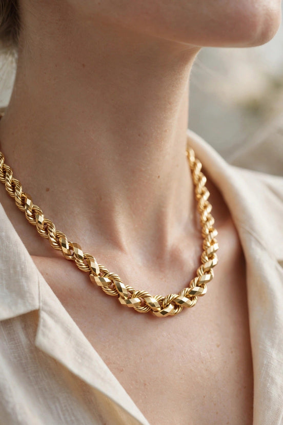Twisted Curb Chain Necklace lifestyle