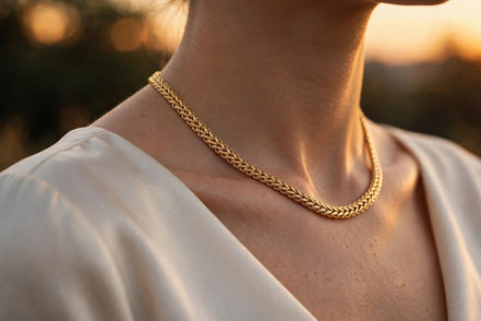 Wheat Chain Necklace lifestyle